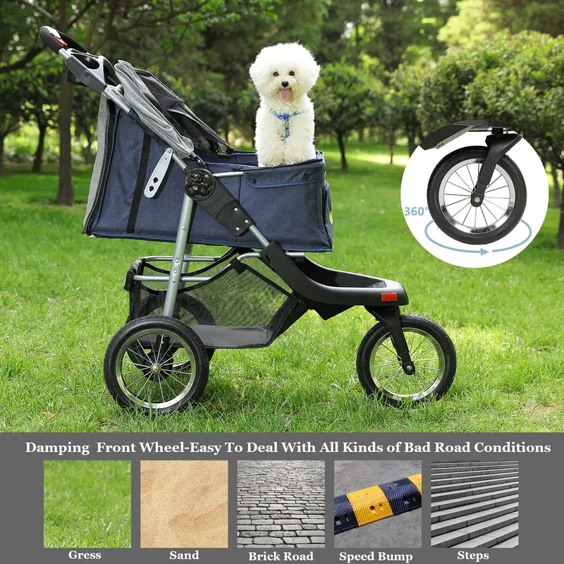 VIAGDO Premium Pet Stroller Designed for Small to Medium Dogs and Cats