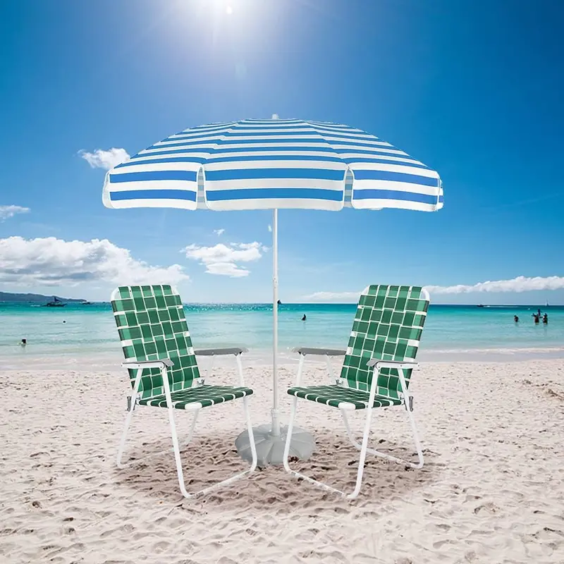 VINGLI Dual Webbed Lawn Chairs – Lightweight, Portable Outdoor & Beach Folding Seating 2