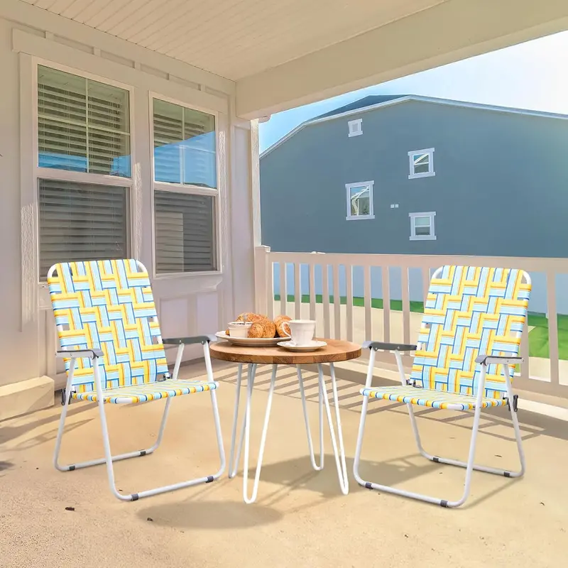 VINGLI Dual Webbed Lawn Chairs – Lightweight, Portable Outdoor & Beach Folding Seating