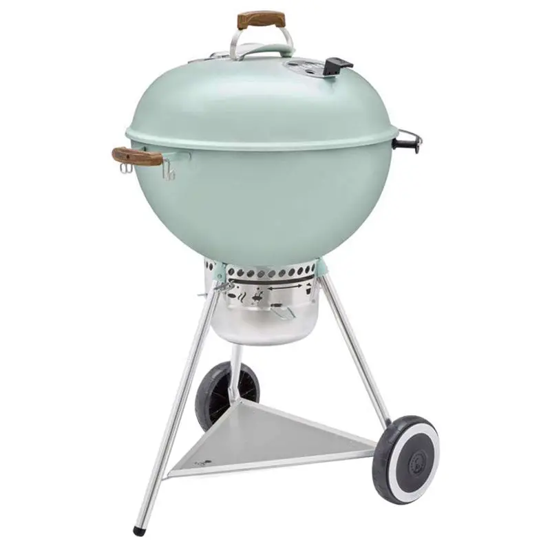 Weber 22" Rock 'n Roll Blue Charcoal Grill – Compact Kettle Design with Premium Finish and Even Heat Distribution